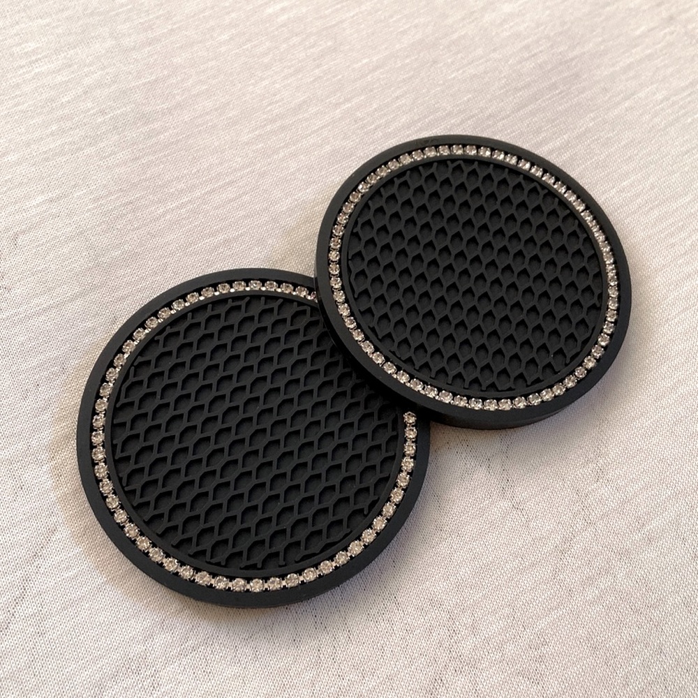 Set of car coasters and purse car hook.